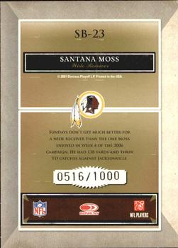 2007 Donruss Classics - Sunday's Best Bronze #SB-23 Santana Moss Back