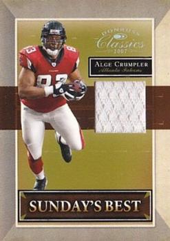 2007 Donruss Classics - Sunday's Best Jerseys #SB-8 Alge Crumpler Front