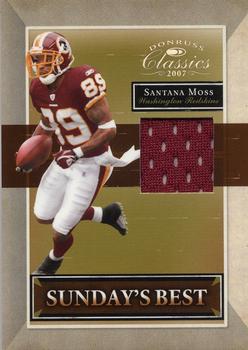 2007 Donruss Classics - Sunday's Best Jerseys #SB-23 Santana Moss Front