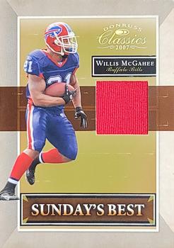 2007 Donruss Classics - Sunday's Best Jerseys #SB-37 Willis McGahee Front