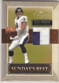 2007 Donruss Classics - Sunday's Best Jerseys Prime #SB-14 Steve McNair Front