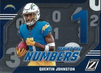 2023 Panini Zenith - Behind the Numbers #25 Quentin Johnston Front