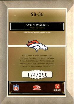 2007 Donruss Classics - Sunday's Best Silver #SB-36 Javon Walker Back