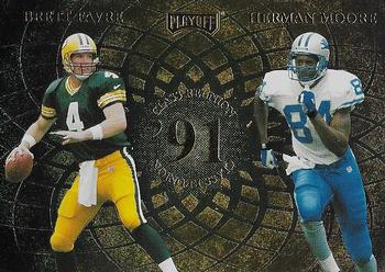 1998 Playoff Momentum SSD Hobby - Class Reunion #NNO Brett Favre / Herman Moore / Ricky Watters / Yancey Thigpen Front