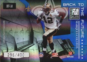 2007 Donruss Elite - Back to the Future Blue #BTF-14 Tim Brown / Marques Colston Back