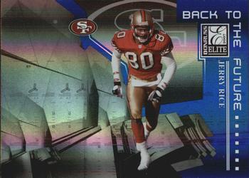 2007 Donruss Elite - Back to the Future Blue #BTF-21 Jerry Rice / Marvin Harrison Front