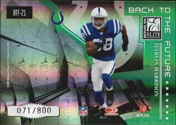 2007 Donruss Elite - Back to the Future Green #BTF-21 Jerry Rice / Marvin Harrison Back