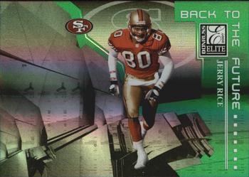 2007 Donruss Elite - Back to the Future Green #BTF-21 Jerry Rice / Marvin Harrison Front