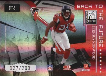 2007 Donruss Elite - Back to the Future Red #BTF-3 Warrick Dunn / Jerious Norwood Back