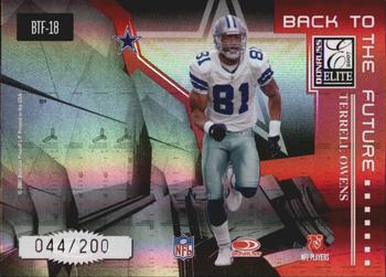 2007 Donruss Elite - Back to the Future Red #BTF-18 Michael Irvin / Terrell Owens Back