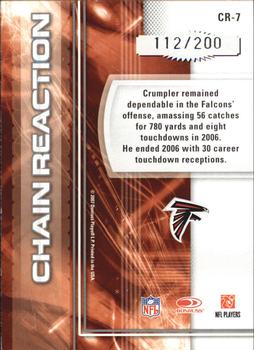 2007 Donruss Elite - Chain Reaction Red #CR-7 Alge Crumpler Back
