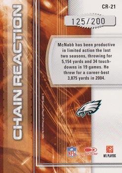 2007 Donruss Elite - Chain Reaction Red #CR-21 Donovan McNabb Back