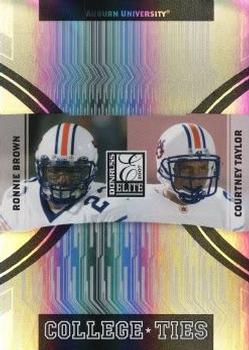 2007 Donruss Elite - College Ties Black #CT-15 Ronnie Brown / Courtney Taylor Front