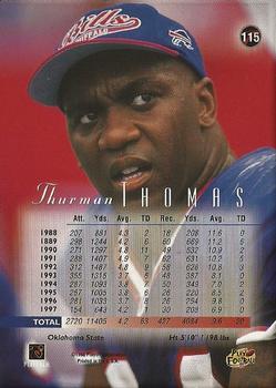 1998 Playoff Prestige SSD Hobby #115 Thurman Thomas Back