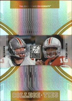 2007 Donruss Elite - College Ties Gold #CT-12 A.J. Hawk / Troy Smith Front