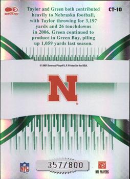 2007 Donruss Elite - College Ties Green #CT-10 Ahman Green / Zac Taylor Back