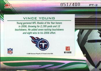 2007 Donruss Elite - Passing the Torch Green #PT-2 Vince Young Back
