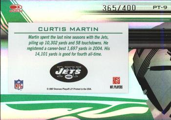 2007 Donruss Elite - Passing the Torch Green #PT-9 Curtis Martin Back
