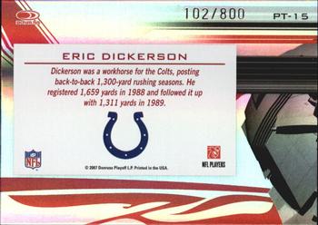 2007 Donruss Elite - Passing the Torch Red #PT-15 Eric Dickerson Back
