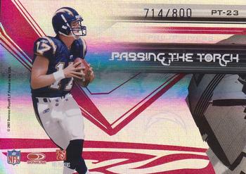 2007 Donruss Elite - Passing the Torch Red #PT-23 Dan Fouts / Philip Rivers Back
