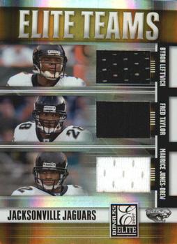 2007 Donruss Elite - Teams Jerseys #ET-12 Byron Leftwich / Fred Taylor / Maurice Jones-Drew Front