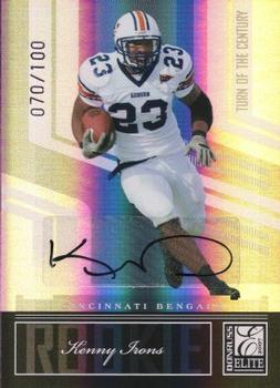 2007 Donruss Elite - Turn of the Century Autographs #164 Kenny Irons Front
