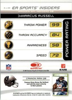 2007 Donruss Gridiron Gear - EA Sports Madden #6 JaMarcus Russell Back