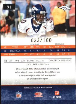 2007 Donruss Gridiron Gear - Gold Holofoil X's #91 Mike Bell Back