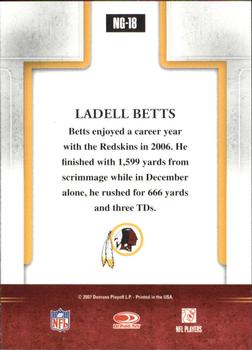 2007 Donruss Gridiron Gear - Next Generation Red #NG-18 Ladell Betts Back