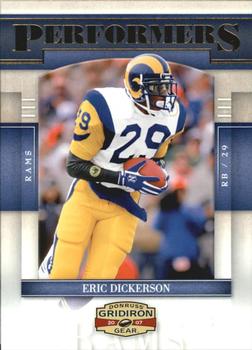 2007 Donruss Gridiron Gear - Performers Gold #P-16 Eric Dickerson Front