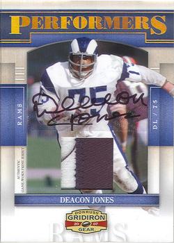 2007 Donruss Gridiron Gear - Performers Jerseys Autographs #P-15 Deacon Jones Front