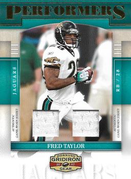 2007 Donruss Gridiron Gear - Performers Jerseys Combos #P-48 Fred Taylor Front