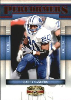 2007 Donruss Gridiron Gear - Performers Red #P-3 Barry Sanders Front