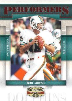 2007 Donruss Gridiron Gear - Performers Red #P-7 Bob Griese Front