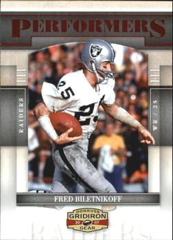2007 Donruss Gridiron Gear - Performers Red #P-17 Fred Biletnikoff Front