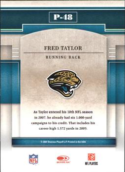 2007 Donruss Gridiron Gear - Performers Red #P-48 Fred Taylor Back