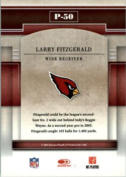 2007 Donruss Gridiron Gear - Performers Red #P-50 Larry Fitzgerald Back