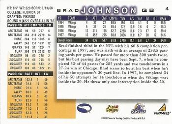 1998 Score #4 Brad Johnson Back
