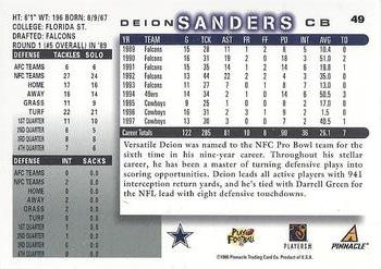 1998 Score #49 Deion Sanders Back