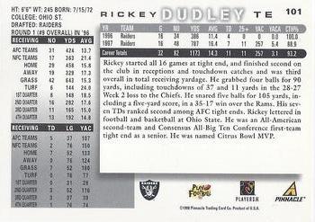 1998 Score #101 Rickey Dudley Back