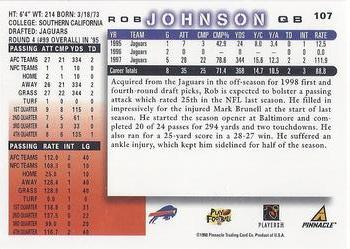 1998 Score #107 Rob Johnson Back