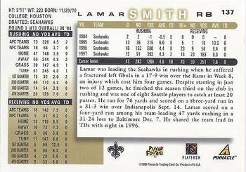 1998 Score #137 Lamar Smith Back