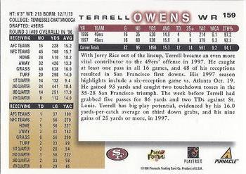 1998 Score #159 Terrell Owens Back