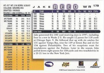 1998 Score #179 Jake Reed Back