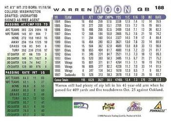 1998 Score #188 Warren Moon Back