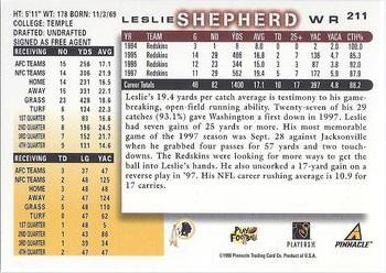 1998 Score #211 Leslie Shepherd Back