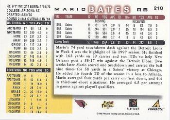 1998 Score #218 Mario Bates Back