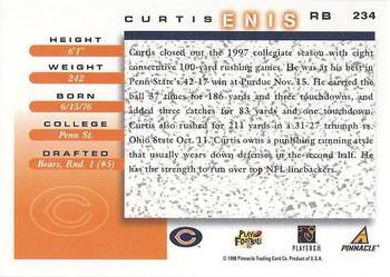1998 Score #234 Curtis Enis Back