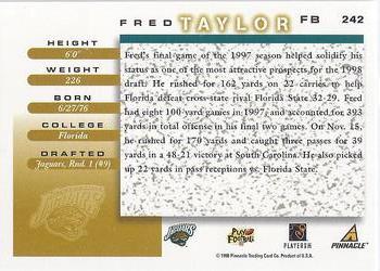 1998 Score #242 Fred Taylor Back