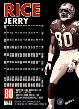1998 SkyBox Premium #125 Jerry Rice Back